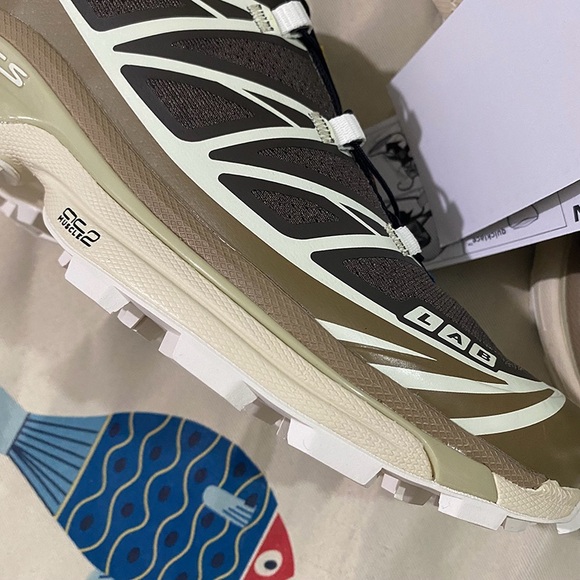 Salomon S-LAB XT-6 Black and Brown Sneakers - Picture 2 of 10